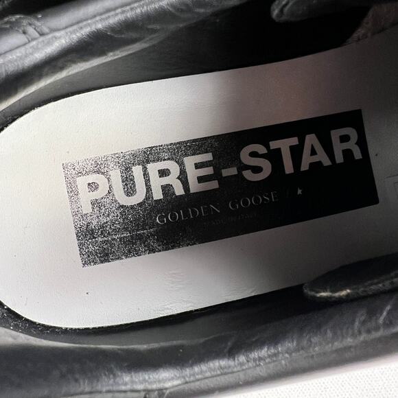 Golden Goose Purestar Black Low Top Sneakers Size 38 (Womens 8) See Description - Picture 7 of 16